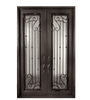 Armonia Classic Full Lite Painted Heavy Bronze Decorative Wrought Iron Prehung Front Door