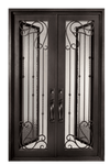 Armonia Classic Full Lite Painted Heavy Bronze Decorative Wrought Iron Prehung Front Door