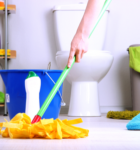 Cleaning Bathroom At Home