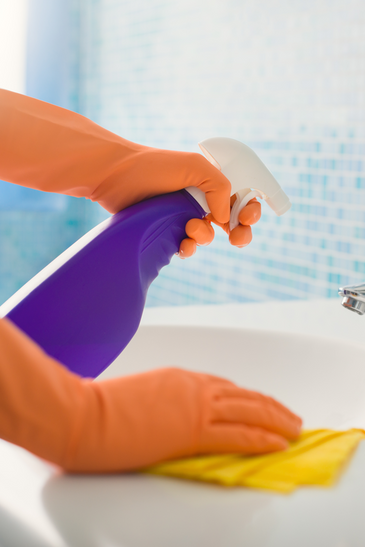 Cleaning Bathroom At Home