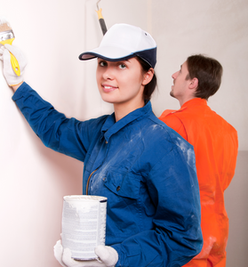 Construction Workers At Work