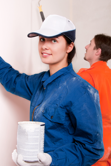 Construction Workers At Work