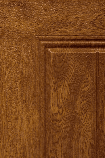 R-Value Intellicore Insulated Ultra-Grain Walnut Garage Door with Arch Window