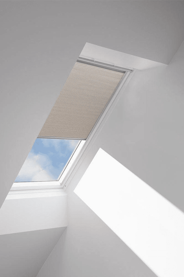 Solar Powered Room Darkening White Skylight Blinds