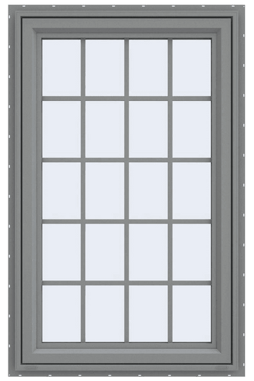 V-4500 Series Left-Hand Casement Vinyl Window with Grids