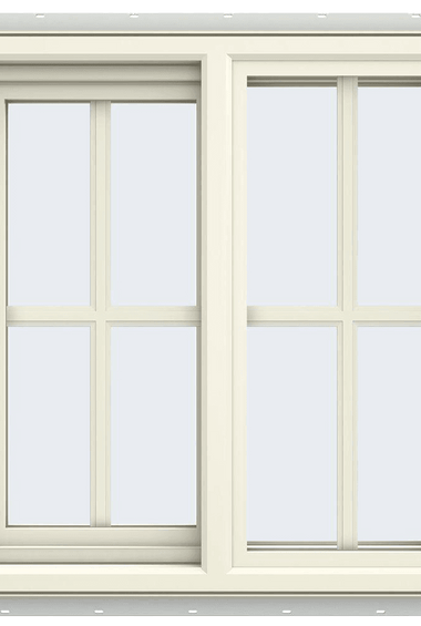 V-4500 Series Left-Hand Sliding Vinyl Window with Grids