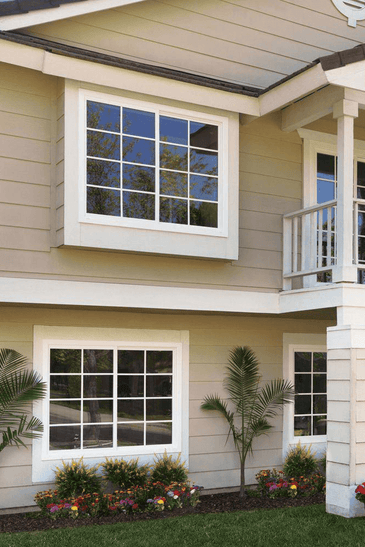 V-4500 Series Left-Hand Sliding Vinyl Window with Grids