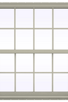 V-4500 Series Single Hung Vinyl Window with Grids