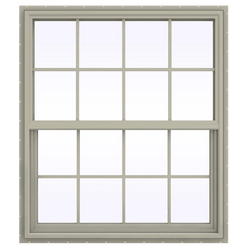 V-4500 Series Single Hung Vinyl Window with Grids