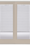 Willow Wood Prehung Left-Hand Inswing Mini Blind Steel Patio Door with No Brickmold