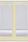 Willow Wood Prehung Left-Hand Inswing Mini Blind Steel Patio Door with No Brickmold